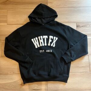 White Fox Black Letter Hoodie